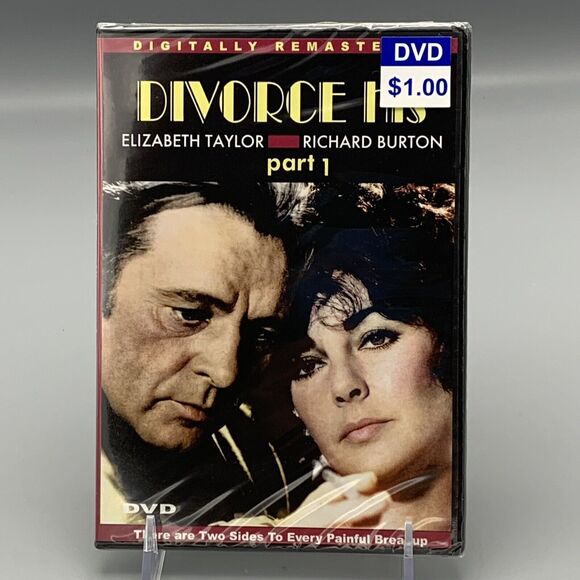 Divorce His Part 1 Slim Case DVD 2004 New Elizabeth Taylor Richard Burton Full - Picture 1 of 4
